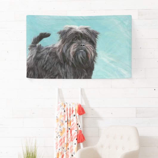 Affenpinscher Malerei - Niedliche Original Dog Art Banner (Insitu)