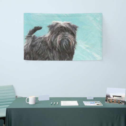 Affenpinscher Malerei - Niedliche Original Dog Art Banner (Messeveranstaltung)