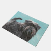 Affenpinscher Malerei - Niedliche Original Dog Art Fußmatte (Schrägansicht)