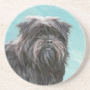 Affenpinscher Malerei - Niedliche Original Dog Art Getränkeuntersetzer