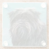 Affenpinscher Malerei - Niedliche Original Dog Art Glasuntersetzer (Rückseite)