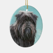 Affenpinscher Malerei - Niedliche Original Dog Art Keramik Ornament (Rechts)