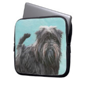 Affenpinscher Malerei - Niedliche Original Dog Art Laptopschutzhülle (Vorderseite Links)