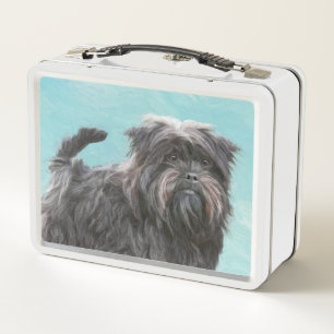 Affenpinscher Malerei - Niedliche Original Dog Art Metall Brotdose