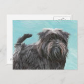 Affenpinscher Malerei - Niedliche Original Dog Art Postkarte (Vorne/Hinten)
