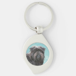 Affenpinscher Malerei - Niedliche Original Dog Art Schlüsselanhänger