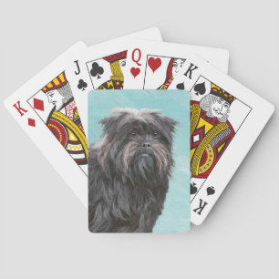 Affenpinscher Malerei - Niedliche Original Dog Art Spielkarten