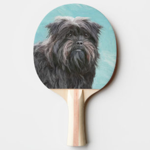 Affenpinscher Malerei - Niedliche Original Dog Art Tischtennis Schläger