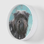 Affenpinscher Malerei - Niedliche Original Dog Art Uhr (Winkel)