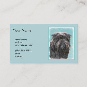 Affenpinscher Malerei - Niedliche Original Dog Art Visitenkarte