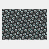 Affenpinscher Malerei Schwarz und Silberhundin Art Geschenkpapier Set (Vorderseite 3)