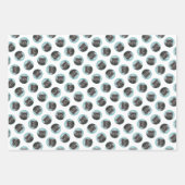 Affenpinscher Malerei Schwarz und Silberhundin Art Geschenkpapier Set (Vorderseite 2)