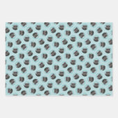 Affenpinscher Malerei Schwarz und Silberhundin Art Geschenkpapier Set (Vorderseite)