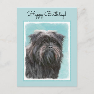 Affenpinscher-Malerei - Süße originelle Hundekunst Postkarte