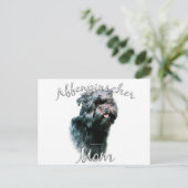Affenpinscher Mama 2 Postkarte (Stehend Vorderseite)