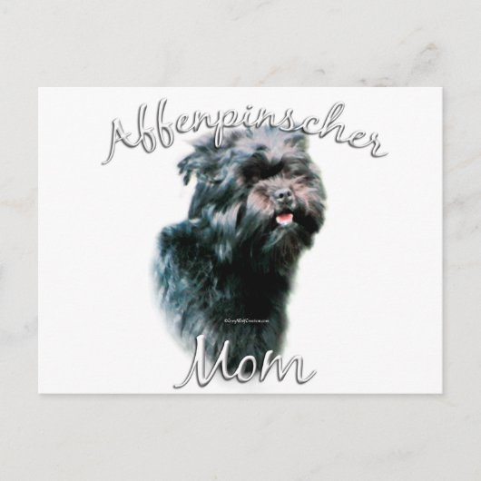 Affenpinscher Mama 2 Postkarte (Vorderseite)