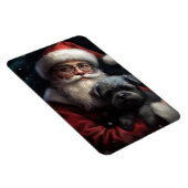 Affenpinscher mit dem Weihnachtsmann Weihnachten Magnet (Rechte Seite)