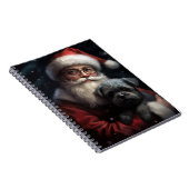 Affenpinscher mit dem Weihnachtsmann Weihnachten Notizblock (Rechte Seite)