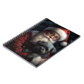 Affenpinscher mit dem Weihnachtsmann Weihnachten Notizblock (Linke Seite)