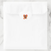Affenpinscher mit Herbst-Blättern Herz-Aufkleber (Tasche)