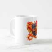 Affenpinscher mit Herbst-Blättern Kaffeetasse (Vorderseite Links)