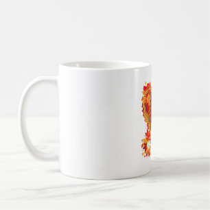 Affenpinscher mit Herbst-Blättern Kaffeetasse