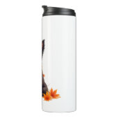 Affenpinscher mit Herbst-Blättern Thermosbecher (Nach rechts gedreht)