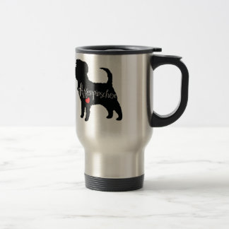 Affenpinscher mit Herz-Hundezucht-Welpen-Liebe Reisebecher