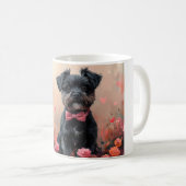 Affenpinscher mit Rose - Valentinstag Kaffeetasse (VorderseiteRechts)