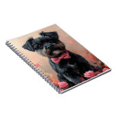 Affenpinscher mit Rose - Valentinstag Notizblock (Rechte Seite)