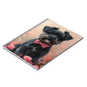 Affenpinscher mit Rose - Valentinstag Notizblock (Linke Seite)
