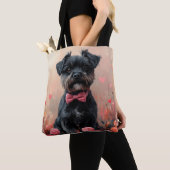 Affenpinscher mit Rose - Valentinstag Tasche (Von Nahem)