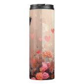 Affenpinscher mit Rose - Valentinstag Thermosbecher (Rückseite)
