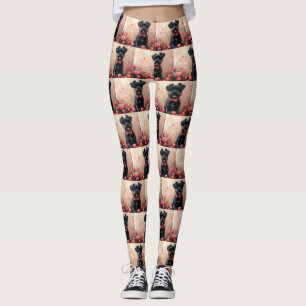 Affenpinscher mit Rosen - Valentinstag Leggings