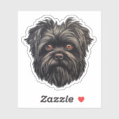 Affenpinscher Monkey Dog Affens Terrier Aufkleber (Blatt)