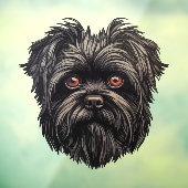 Affenpinscher Monkey Dog Affens Terrier Fensteraufkleber (Blatt 3)