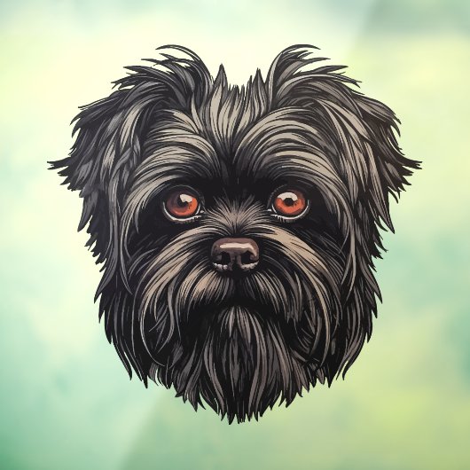 Affenpinscher Monkey Dog Affens Terrier Fensteraufkleber (Blatt 3)