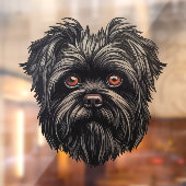 Affenpinscher Monkey Dog Affens Terrier Fensteraufkleber (Blatt 2)