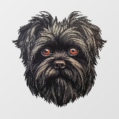 Affenpinscher Monkey Dog Affens Terrier Fensteraufkleber (Blatt)