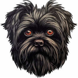 Affenpinscher Monkey Dog Affens Terrier Magnet Fotoskulptur Magnet