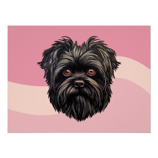 Affenpinscher Monkey Dog Affens Terrier Poster (Vorderseite)