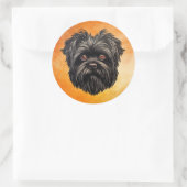 Affenpinscher Monkey Dog Affens Terrier Runder Aufkleber (Tasche)