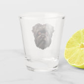 Affenpinscher Monkey Dog Affens Terrier Schnapsglas (Rückseite)