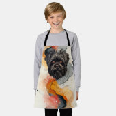 Affenpinscher Monkey Dog Affens Terrier Schürze (Getragen)