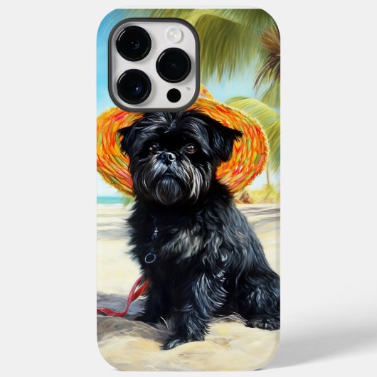 Affenpinscher on Beach, Sommergeschenk für Hundefr Case-Mate iPhone Hülle (Rückseite)