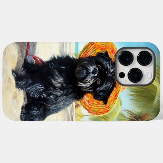 Affenpinscher on Beach, Sommergeschenk für Hundefr Case-Mate iPhone Hülle (Rückseite (Horizontal))