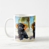 Affenpinscher on Beach, Sommergeschenk für Hundefr Kaffeetasse (Links)