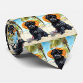 Affenpinscher on Beach, Sommergeschenk für Hundefr Krawatte (Gerollt)