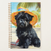 Affenpinscher on Beach, Sommergeschenk für Hundefr Planer (Vorderseite)