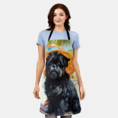 Affenpinscher on Beach, Sommergeschenk für Hundefr Schürze (Getragen)